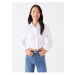 LC Waikiki Women's Plain Long Sleeve Crop Shirt