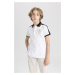 DEFACTO Boy's Pique Short Sleeve Polo T-Shirt