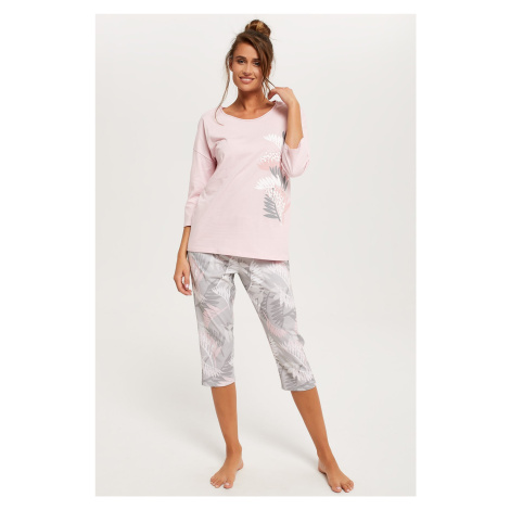 Dámske pyžamo Italian Fashion Dracena - trojštvrťový Ružová