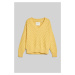 SVETER GANT TEXTURED KNIT V-NECK DUSTY YELLOW