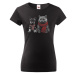 Roztomilé dámské tričko s potlačou psíka a mačky - skvelé detské tričko