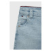 Detské rifľové krátke nohavice Tommy Hilfiger Jednofarebné, nastaviteľný pás