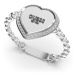 Guess Nápaditý oceľový prsteň so srdiečkom Fine Heart JUBR01429JWRH 52 mm