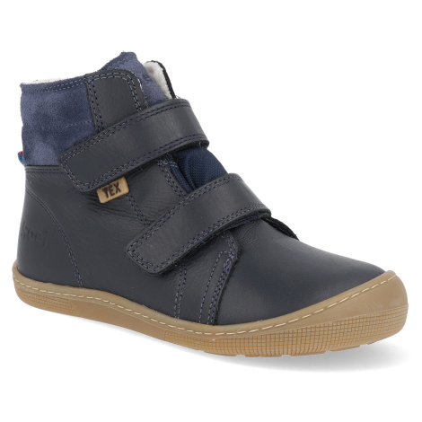 Barefoot detské zimné topánky Koel - Demil Napa WP Wool Blue modré