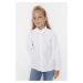 Trendyol White Regular Fit Girls Woven Shirt