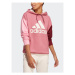 Adidas Mikina Essentials Big Logo Oversized French Terry Hoodie IC9869 Ružová Loose Fit