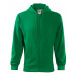 MALFINI Pánska mikina Trendy Zipper - Stredne zelená