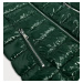Zelená lesklá prešívaná dámska vesta (B9563)