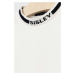 Detská bavlnená košeľa s dlhým rukávom Sisley biela farba, s nášivkou