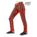 nohavice gotický BLACK PISTOL Close Pants Stripe Black/Red