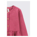 Šaty pre bábätká Coccodrillo bordová farba, mini, áčkový strih