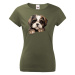 Dámské tričko s potlačou Ši-cu - tričko pre milovníkov psov