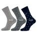 STEVEN Pánske ponožky Steven-056-138 HC139-tm.sivá