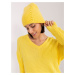 Yellow women's knitted beanie