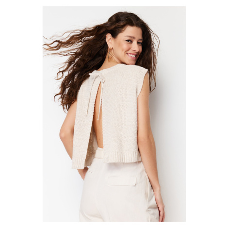 Trendyol Stone Back Tie Detailed Knitwear Blouse