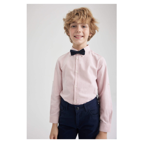 DEFACTO Chlapčenský Deň detí Regular Fit Polo Krčný Oxford 2-balenie Košeľa s dlhým rukávom