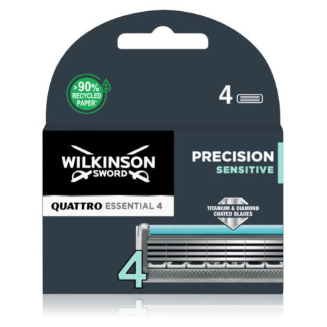 Wilkinson Sword Quattro Essential 4 Precision Sensitive náhradné žiletky
