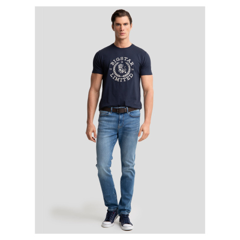 Big Star Man's T-shirt 152451 403 Navy Blue