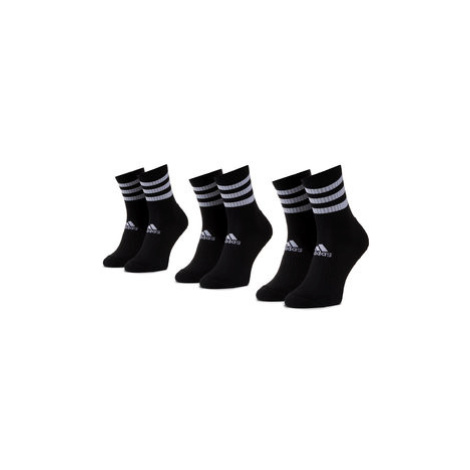 Adidas Súprava 3 párov vysokých ponožiek unisex 3s Csh Crw3p DZ9347 Čierna