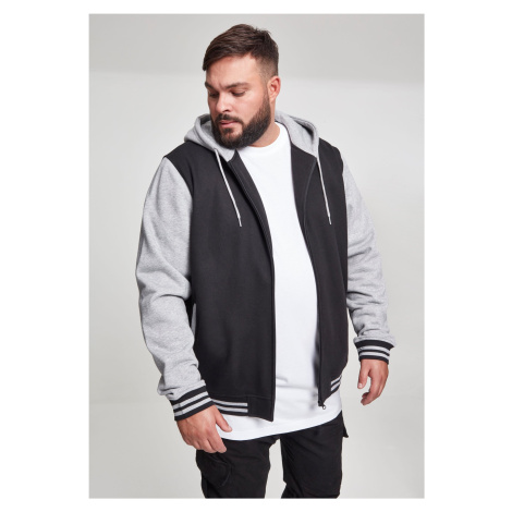 2-color Zip-Up Sweatshirt BLK/Grey Urban Classics