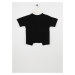 Koton Plain Black Girls' T-shirt 3skg10123ak