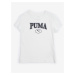 Biele dievčenské tričko Puma Squad