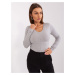 Gray classic viscose sweater