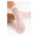 Biele silonkové ponožky Bella 20 DEN
