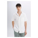 DEFACTO Regular Fit Textured Short Sleeve Shirt