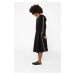Dievčenská sukňa Michael Kors čierna farba, midi, áčkový strih