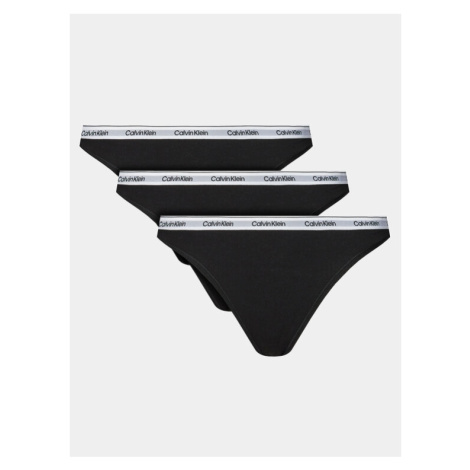 Calvin Klein Underwear Súprava 3 kusov klasických nohavičiek 000QD5207E Čierna