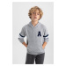 DEFACTO Boy's Hooded Thick Sweatshirt