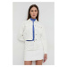 Rifľová bunda MICHAEL Michael Kors dámska, béžová farba, prechodná