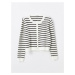 LC Waikiki Crew Neck Striped Long Sleeve Women's Knitwear Cardigan