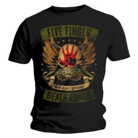 Five Finger Death Punch Tričko Locked & Loaded Unisex Black