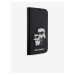 PU Saffiano Karl and Choupette NFT Book Puzdro pre iPhone 14 Pro Black Karl Lagerfeld