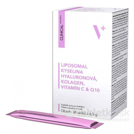 Clinical LIPOSOMAL Kyselina Hyalurónová, Kolagén, Vitamín C & Q10, 30 vrecúšok