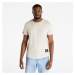 CALVIN KLEIN JEANS Badge Turn Up Sleeve S/S Knit Top Stone