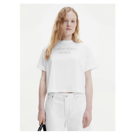 Biele dámske tričko Calvin Klein