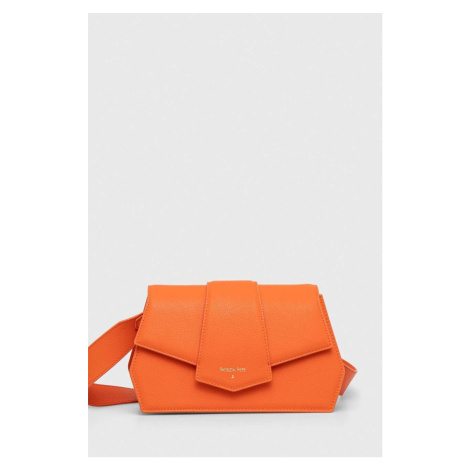 Kožená kabelka Patrizia Pepe oranžová farba