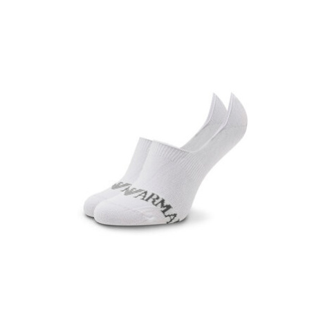 Emporio Armani Súprava 3 párov krátkych pánskych ponožiek 306227 2F254 60210 Biela