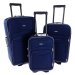 Set 3 tmavomodrých cestovných kufrov &quot;Standard&quot; - veľ. M, L, XL