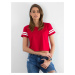 Short red cotton T-shirt