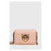 Kožená kabelka Pinko ružová farba, 100067.A0GK