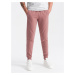 Ombre Men's BASIC cotton jogger sweatpants - dark pink