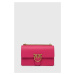 Kožená kabelka Pinko fialová farba, 100941.A0F1