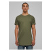 Olive T-shirt with a long shape