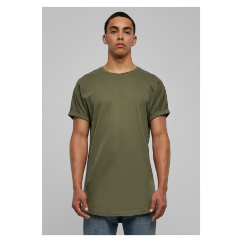 Olive T-shirt with a long shape Urban Classics