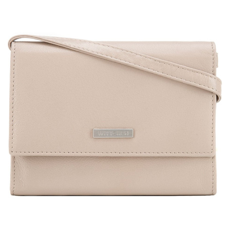 Dámska kožená peňaženka cez rameno béžová 26-2-110-B Wittchen