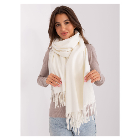 Monochrome women's scarf Ecru